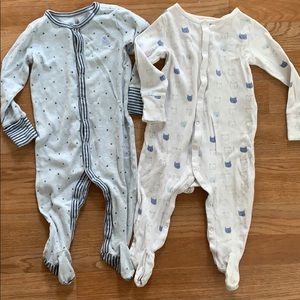 2 Gap Footie Pajamas